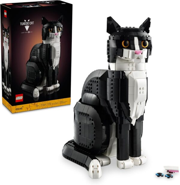 LEGO Ideas Tuxedo Cat - Building Sets for Adults Ages 18+ - DIY Crafts Kit for Home Decor, Living Room or Bedroom - Gifts for Cat Lovers, Women & Men - 21349 - For Sale - Price