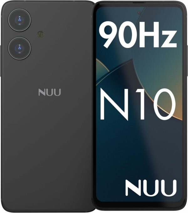 NUU N10 Basic Cell Phone for T-Mobile, Mint, Metro, Qlink, Tello and More 4GB/128GB, Perfect for Teenagers, Dual SIM 4G, Octa-Core 6.6" 90Hz HD+, Unlocked Phones Android Phone 14, US Warranty (Black) - For Sale - Price