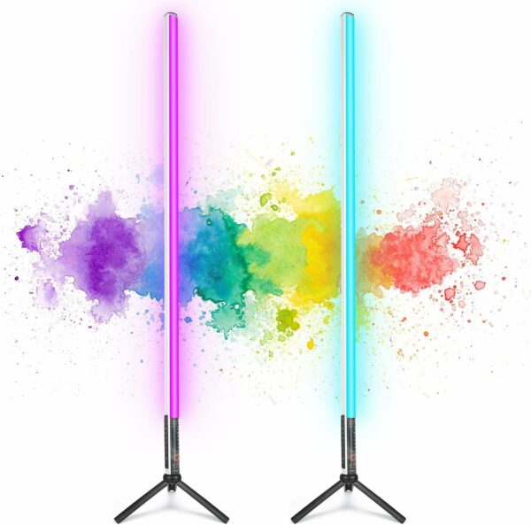 2 Pack 4ft Portable Battery Powered Tube Light 120cm Handheld LED Tube Lights with Tripods, 500 Vivid Effects, for DJ Lighting, Dance Club and Photography， Light Painting， YouTube， Night Bar, Party - For Sale - Price