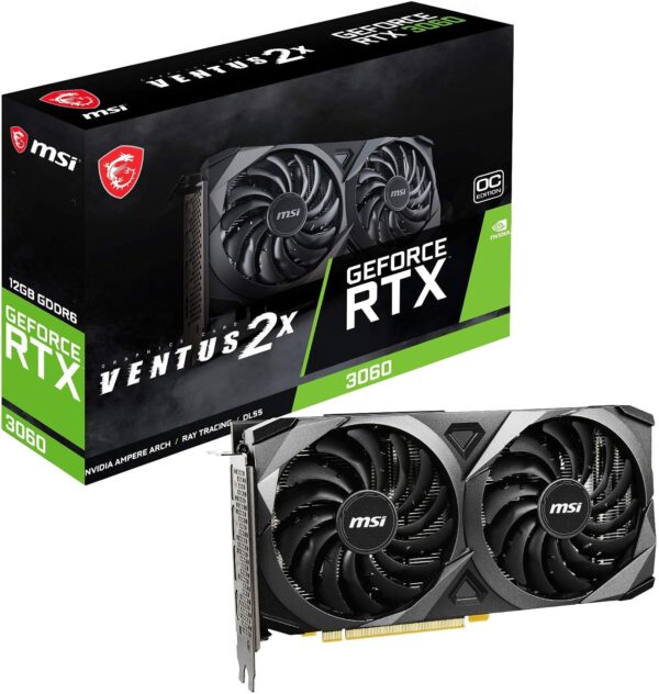 MSI GeForce RTX 3060 Ventus 2X 12G OC, Gaming Graphics Card - NVIDIA RTX 3060, 12GB GDDR6 Memory, 192-bit, 15 Gbps - For Sale - Price