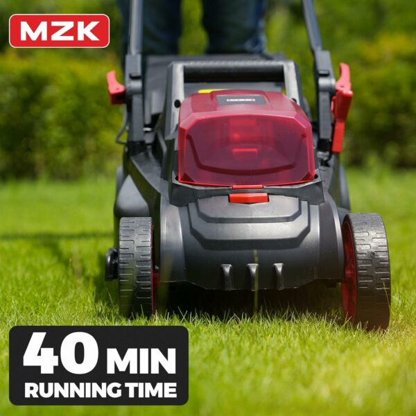 MZK 40V 13”Cordless Electric Lawn Mower,with 4-Position Height Adjustment,Compact and Lightweight Push Battery Powered Lawn Mower (2 * 4AH Batteries) - For Sale - Price - Image 2