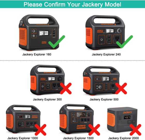 HKY 65W AC Adapter Compatible with Jackery Portable Power Station Explorer 160 240 E160 E240 Honda HLS 290 HLS290 167Wh 240Wh Lithium Battery YHY-12005000 DS120060C8-W PN: 32120000 56101600 - For Sale - Price - Image 3