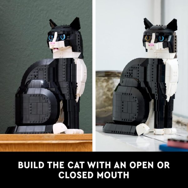 LEGO Ideas Tuxedo Cat - Building Sets for Adults Ages 18+ - DIY Crafts Kit for Home Decor, Living Room or Bedroom - Gifts for Cat Lovers, Women & Men - 21349 - For Sale - Price - Image 5