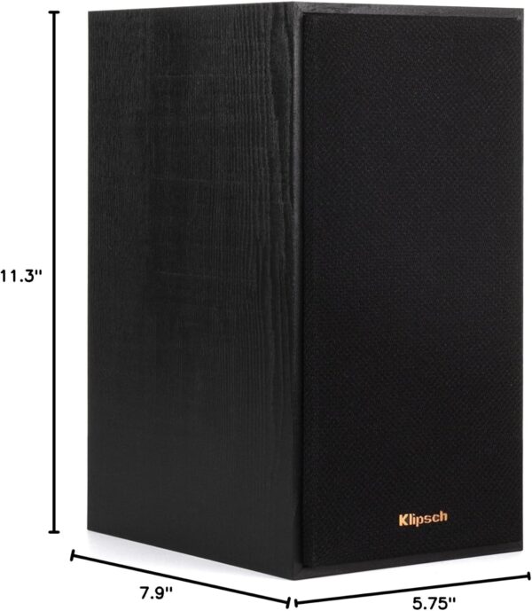 Klipsch R-41M Powerful Detailed Bookshelf Home Speaker Set of 2 Black - For Sale - Price - Image 3