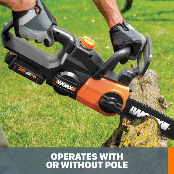 Worx WG323 20V Power Share 10" Cordless Pole/Chain Saw with Auto-Tension (Battery & Charger Included) - For Sale - Price - Image 2