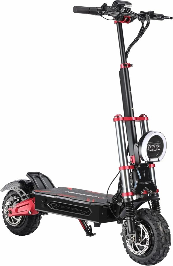 Adults Electric Scooter 6000W Dual Motor Up to 55 mph, 80 Miles Range，Fast Sport Electric Scooter 11" All Terrain Tires 800lbs Max Load with Detachable Seat，Folding - For Sale - Price - Image 3