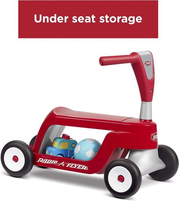 Radio Flyer Scoot 2 Scooter, Toddler Scooter or Ride On, For Kids Ages 1–4 Years, Red Ride On Toy, Large - For Sale - Price - Image 2