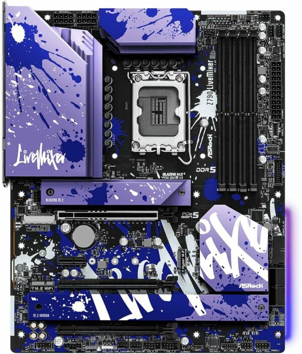 Asrock Z790 LIVEMIXER, Intel Z790, 1700, ATX, 4 DDR5, HDMI, DP, eDP, 2.5G LAN, PCIe5, RGB, 5X M.2 - For Sale - Price - Image 4