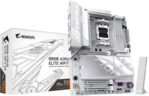 GIGABYTE B850 AORUS Elite WIFI7 ICE AMD AM5 LGA 1718 Motherboard, ATX, DDR5, 3X M.2, PCIe 5.0, USB-C, WIFI7, 2.5GbE LAN, EZ-Latch, 5-Year Warranty - For Sale - Price