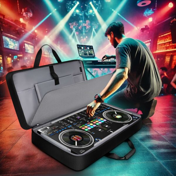 SNIGJAT DJ Controller Case for DDJ-FLX10/ 1000/ REV7/ FLX6, Padded Large Capacity DJ Controller Bag with 12 Pockets for Laptop and Music Accessories, DJ Carrying Case with Adjustable Shoulder Strap - For Sale - Price - Image 7