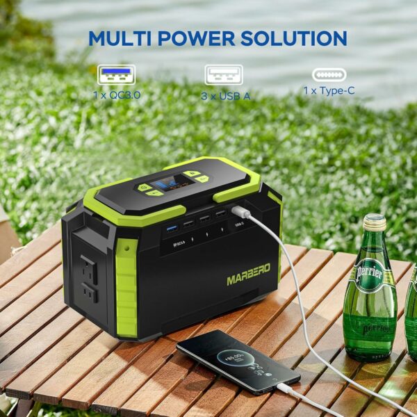 MARBERO Solar Generator 222Wh Portable Power Station with Solar Panel 40W Included Solar Power Bank with AC Outlet 300W Surge for Home Outages Camping Outdoor Adventure Emergency - For Sale - Price - Image 4