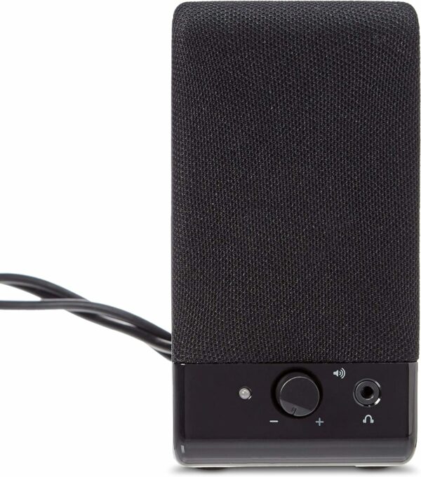 Amazon Basics USB-Powered Computer Speakers for Desktop or Laptop PC with Volume Control, Plug-N-Play, Black - For Sale - Price - Image 5