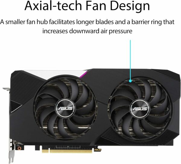 ASUS Dual NVIDIA GeForce RTX 3070 V2 OC Edition Gaming Graphics Card (PCIe 4.0, 8GB GDDR6 Memory, LHR, HDMI 2.1, DisplayPort 1.4a, Axial-tech Fan Design, Dual BIOS, Protective Backplate) (Renewed) - For Sale - Price - Image 3