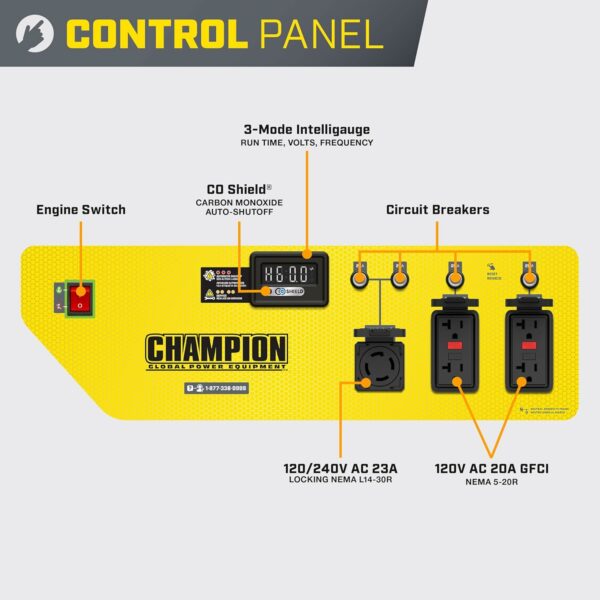 Champion Power Equipment 6875-Watt Portable Generator with CO Shield For Sale - Price - Image 6