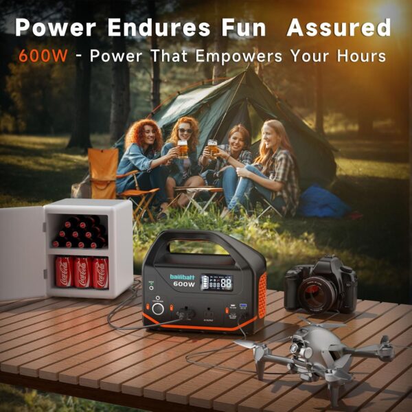 Portable Power Station 600W,293Wh Portable Generator for Home Use, Quiet Generator for Camping Travel Emergency CPAP Survival Backup Outdoor Apartment,100W PD & 110V Pure Sine Wave AC Outlet - For Sale - Price - Image 5