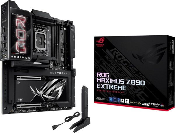 ASUS ROG MAXIMUS Z890 EXTREME Intel® Z890 LGA 1851 E-ATX motherboard, Advanced AI PC-ready, 24+2+1+2 stages, DDR5, WiFi7, 2.5G/10G LAN, PCIe® 5.0 M.2, Thunderbolt™ 5, USB Type-C®, AI OC, 5” LCD Screen - For Sale - Price