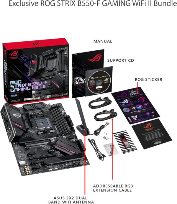 Asus ROG Strix B550-F Gaming WiFi II AMD AM4 (3rd Gen Ryzen) ATX Motherboard (PCIe 4.0,WiFi 6E, 2.5Gb LAN, BIOS Flashback, HDMI 2.1, Addressable Gen 2 RGB Header and Aura Sync) - For Sale - Price - Image 6