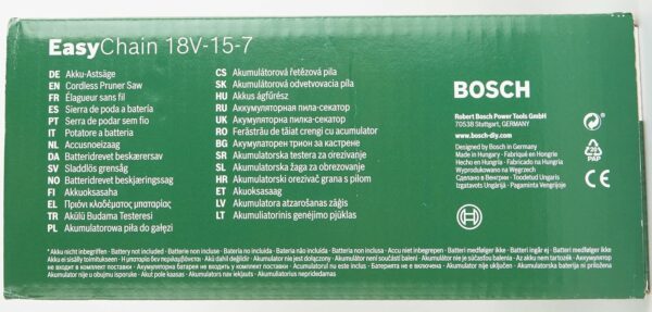 Bosch Home and Garden Cordless Compact Pruner Saw EasyChain 18V-15-7 (for Cutting Through Wood; 18 Volt System; Chain Speed: 6.95m/s; Without Battery) - For Sale - Price - Image 16