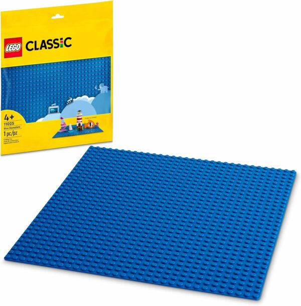 LEGO Classic Blue Baseplate Square 32x32 Stud Foundation to Build, Play, and Display Brick Creations, Great for Ocean and Water Landscapes, 11025 - For Sale - Price