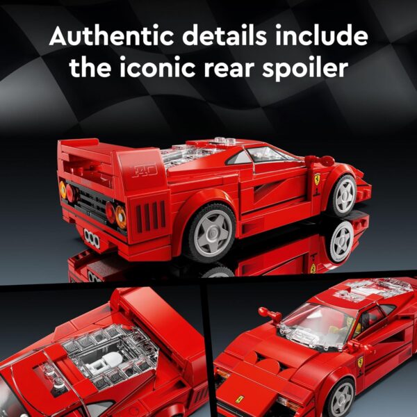 LEGO Speed Champions Ferrari F40 Supercar, Toy Car Model Building Set with Driver Minifigure, Collectible Ferrari Toy for Kids Ages 9 and Up, 76934 - For Sale - Price - Image 4