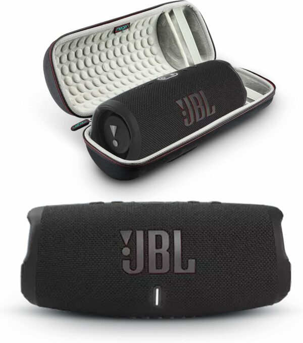 JBL Charge 5 - Portable Bluetooth Speaker with Megen Hardshell Travel Case with IP67 Waterproof and USB Charge Out (Black) - For Sale - Price