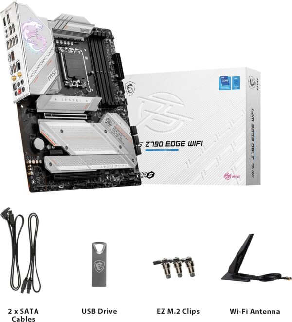 MSI MPG Z790 Edge WiFi Gaming Motherboard (Supports 12th/13th/14th Gen Intel Processors, LGA 1700, DDR5, PCIe 5.0, M.2, 2.5Gbps LAN, USB 3.2 Gen2, Wi-Fi 6E, Bluetooth 5.3, ATX) - For Sale - Price - Image 7