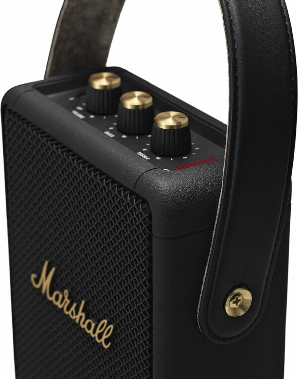 Marshall Stockwell II Portable Bluetooth Speaker, Black and Brass - For Sale - Price - Image 7