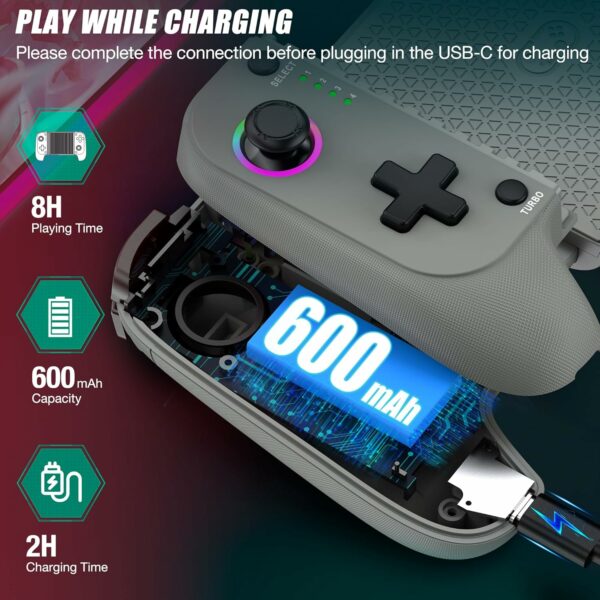 Phone Game Controller for iPhone and Android with RGB, Wireless Mobile Game Controller with Hall Joystick Support Xbox Game Pass, PlayStation, Steam Link, Call of Duty, Roblox & Minecraft ,iOS&Android Gaming Controller PlayStation Consoles - For Sale - Price - Image 6