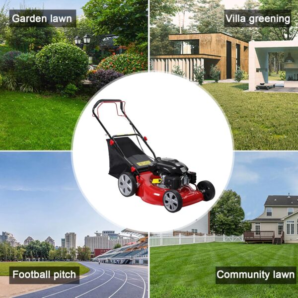 Self Propelled Gas Lawn Mower, 141cc Gas Engine Lawn Mower with 20 Inches Blade, Walk-Behind Lawn Mower, Cordless Lawn Mower Push Lawn Mower with 50L Grass Tank, Big Wheels, USA Fast Arrival - For Sale - Price - Image 9