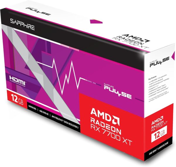 Sapphire 11335-04-20G Pulse AMD Radeon RX 7700 XT Gaming Graphics Card with 12GB GDDR6, AMD RDNA 3 - For Sale - Price - Image 2