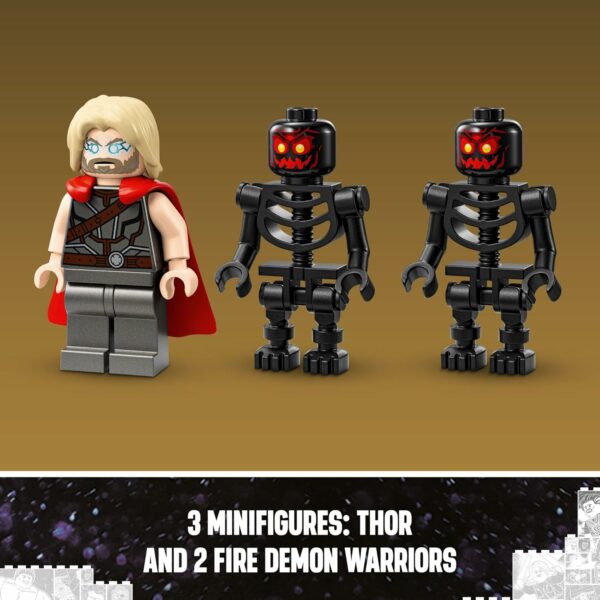 LEGO Marvel Thor vs. Surtur Construction Figure, Buildable Thor Super Hero Toy for Kids, Marvel Action Figure Playset with 3 Minifigures, Marvel Gift for Boys and Girls Ages 8 and Up, 76289 - For Sale - Price - Image 6