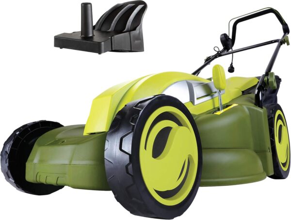 Sun Joe MJ403E 17-Inch 13-Amp Electric Lawn Mower/Mulcher, 7-Position Adjustment, 12-Gallon Detachable Grass Collection Bag, Lightweight, Standard, Green - For Sale - Price