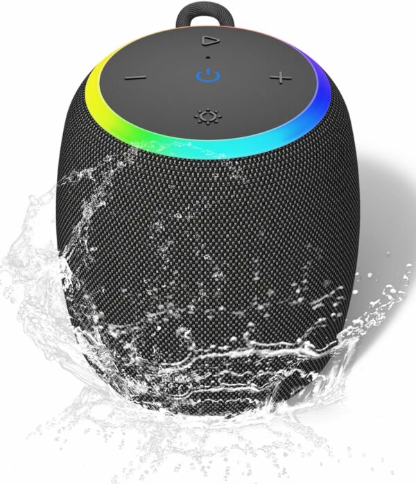 Bluetooth Speakers,Portable Wireless Speaker with 15W Stereo Sound, IPX6 Waterproof Speaker with LED Light, Bluetooth TWS, Portable Speaker for Shower Outdoor Party Beach Camping - For Sale - Price