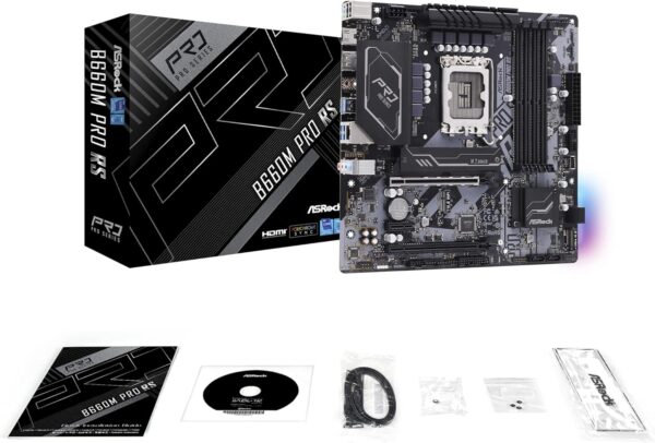 ASRock B660M Pro RS Intel B660 Series CPU (LGA1700) 32 GB Compatible B660M MicroATX Motherboard - For Sale - Price - Image 9