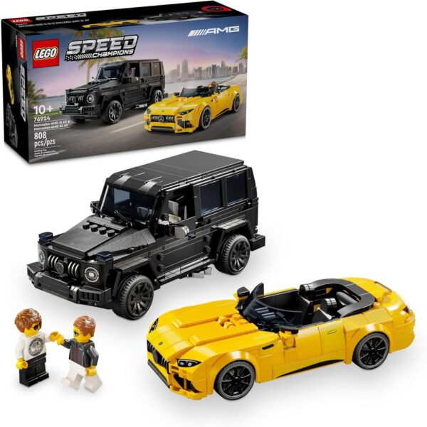 LEGO Speed Champions Mercedes-AMG G 63 & Mercedes-AMG SL 63 F1 Toy Car, Formula 1 Vehicle Set for Kids, 2 Building Sets with 2 Driver Minifigures, Convertible Toy Car Gift for Boys and Girls, 76924 - For Sale - Price