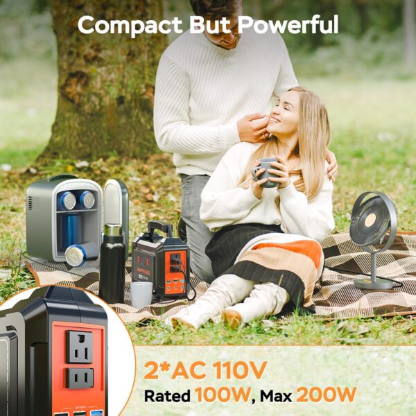 Portable Power Station 100W MARBERO Camping Solar Generator 167Wh Power Bank with AC Outlet 110V with Multi-Output LED Flashlights for CPAP Home Camping Hurricane Emergency - For Sale - Price - Image 4