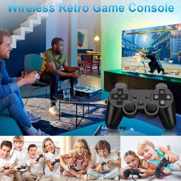 Wireless Retro Game Console Stick, Upgrade Retro Video Gaming Stick Built in 20000+ Games with 9 Emulators,4K HDMI Output with 2 Pack 2.4G Wireless Controllers，Game Emulator Console 2024（64GB） Black - For Sale - Price - Image 7