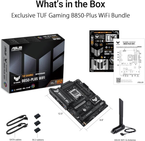 ASUS TUF Gaming B850-PLUS WiFi AMD AM5 B850 ATX Motherboard, 14+2+1 80A Stages, AI Ready, DDR5, PCIe 5.0, 3X M.2, Wi-Fi 7, 2.5Gb LAN, DisplayPort, HDMI™, USB 10Gbps & 20Gbps Type-C®, BIOS Flashback™ - For Sale - Price - Image 6