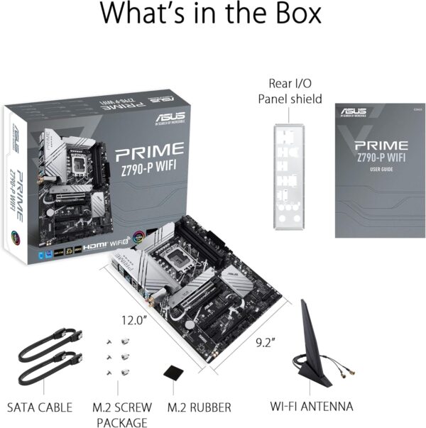 ASUS Z790-P ATX Motherboard with WiFi 6, PCIe 5.0, DDR5, 14+1 Power Stages, 3X M.2, Thunderbolt 4, 2.5Gb LAN - For Sale - Price - Image 7