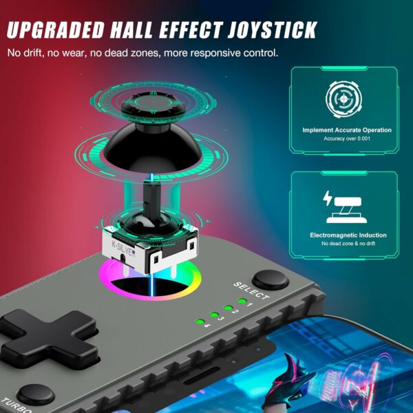 Phone Game Controller for iPhone and Android with RGB, Wireless Mobile Game Controller with Hall Joystick Support Xbox Game Pass, PlayStation, Steam Link, Call of Duty, Roblox & Minecraft ,iOS&Android Gaming Controller PlayStation Consoles - For Sale - Price - Image 7