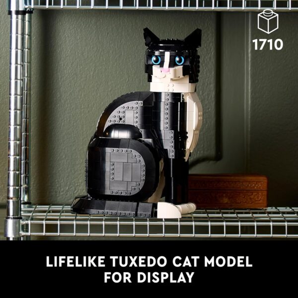 LEGO Ideas Tuxedo Cat - Building Sets for Adults Ages 18+ - DIY Crafts Kit for Home Decor, Living Room or Bedroom - Gifts for Cat Lovers, Women & Men - 21349 - For Sale - Price - Image 2