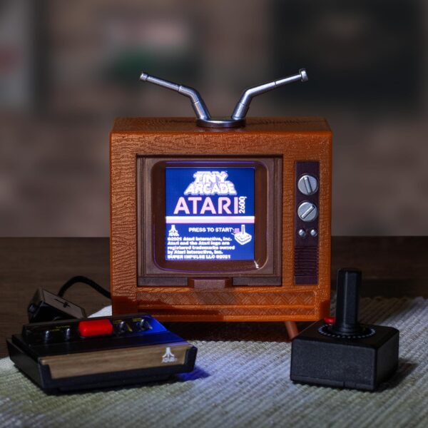 Tiny Arcade Atari 2600 3.5" Mini Retro Game - Playable Console & TV w/ Real Gameplay & Sound-10 Classic Video Games: Pac-Man, Breakout, &More(Ages 8+) - For Sale - Price - Image 6