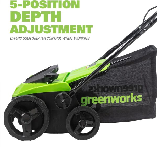 Greenworks 13 Amp 14-Inch Corded Dethatcher / Scarifier, DT13B00 - For Sale - Price - Image 3