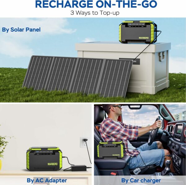 MARBERO Solar Generator 222Wh Portable Power Station with Solar Panel 40W Included Solar Power Bank with AC Outlet 300W Surge for Home Outages Camping Outdoor Adventure Emergency - For Sale - Price - Image 7