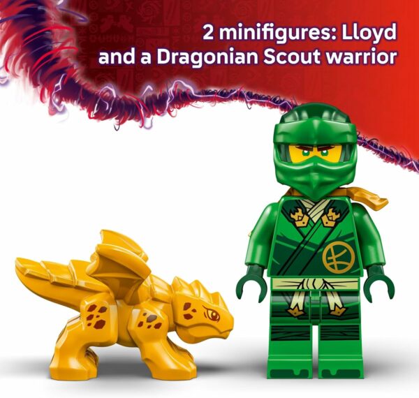 LEGO NINJAGO Lloyd's Green Forest Dragon Toy - Pretend Play Building Toy for Boys and Girls, Ages 6+ - Dragon Figurine with 2 Minifigures for Kids - Gift Idea for Birthdays - 71829 - For Sale - Price - Image 4