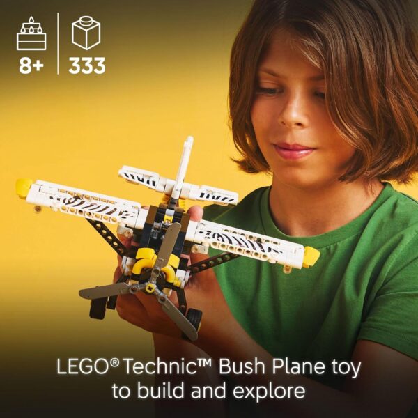 LEGO Technic Bush Plane Toy - Buildable Airplane Toy for Kids, Boys and Girls, Ages 8+ - Model Airplane Gift with Spinning Propeller, 4-Cylinder Piston Engine, and More - 42198 - For Sale - Price - Image 2