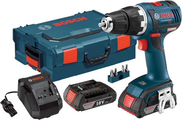 Bosch DDS182-02L 18-volt Brushless 1/2-Inch Compact Tough Drill/Driver with 2.0Ah Batteries, Charger and L-Boxx-2, Price For Sale