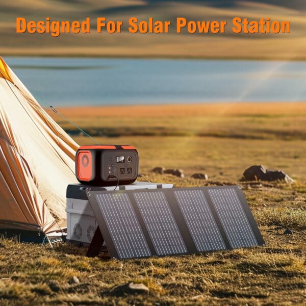 Portable Solar Panel Charger 40W Foldable Solar Panel for Portable Power Station, iPhone, iPad, Laptop, Camping Solar Panels with USB QC 3.0/USB C/18V DC, Solar Panels for Camping Outdoor Van RV Trip - For Sale - Price - Image 6