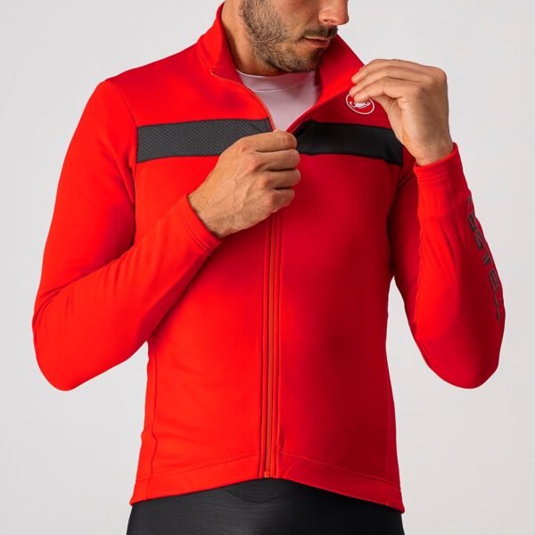 CASTELLI Men's Puro 3 Jersey FZ, Fleece Insulated Long Sleeve Zip Up with High Collar for Road and Gravel Biking I Cycling - For Sale - Price - Image 4