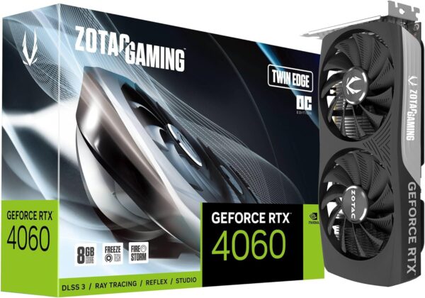 ZOTAC Gaming GeForce RTX 4060 8GB Twin Edge OC DLSS 3 8GB GDDR6 128-bit 17 Gbps PCIE 4.0 Compact Gaming Graphics Card, ZT-D40600H-10M - For Sale - Price